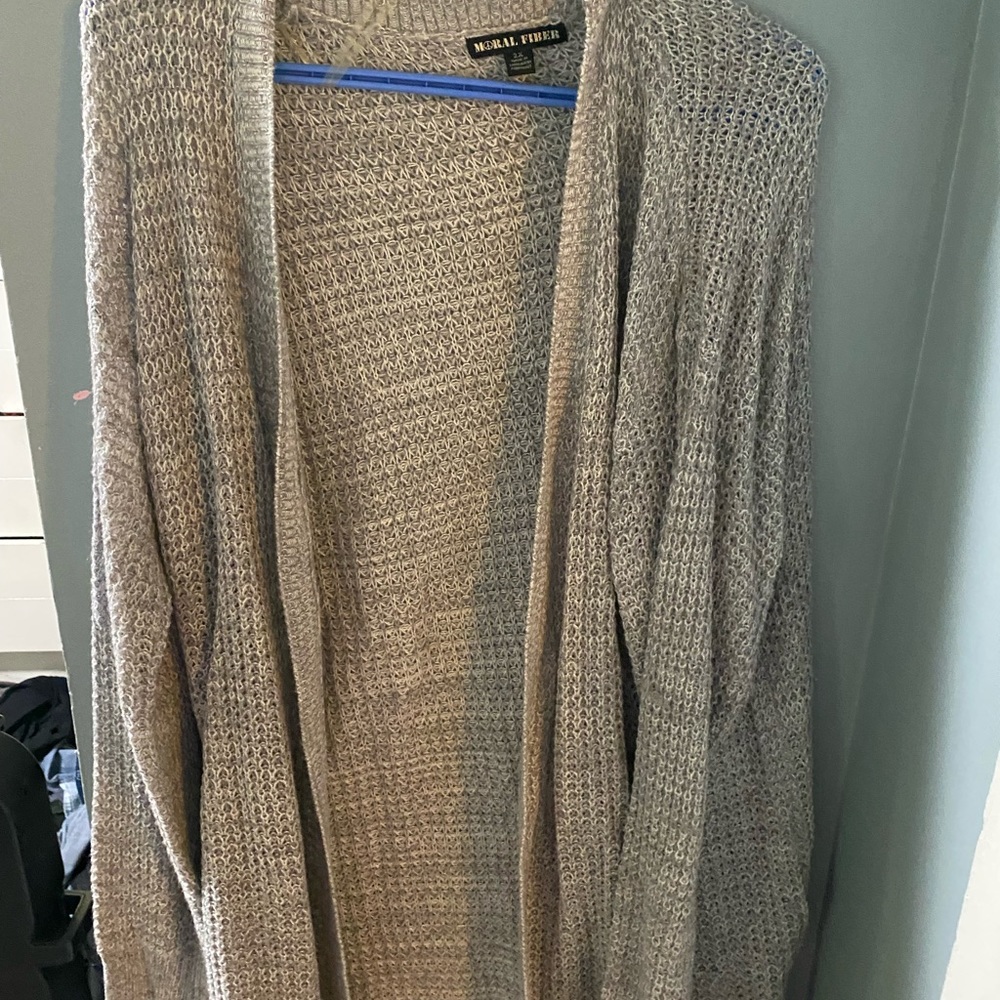Oversized grey cardigan